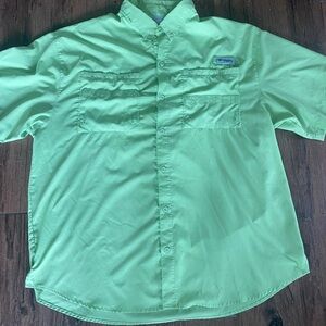 Columbia Men's Light Green Button Down Shirt M
